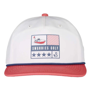 Men's Swannies Beau Golf Snapback Hat One Size White