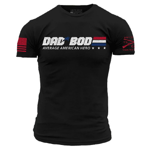 Men's Grunt Style Dad Bod T-Shirt Small Black