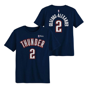 Kids' Oklahoma City Thunder Shai Gilgeous-Alexander #2 Finals Name & Number Genuine Stuff T-Shirt 7 Navy