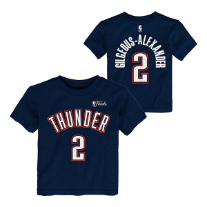 Toddler Oklahoma City Thunder Shai Gilgeous-Alexander #2 Finals Name & Number Genuine Stuff T-Shirt 4T Navy