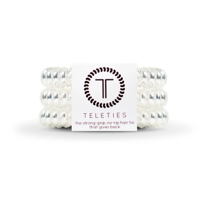 TELETIES Large Coil Hair Tie Large Crystal Clear