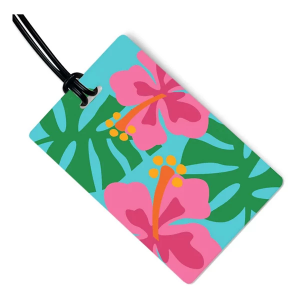 R. Nichols Hibiscus Luggage Tag