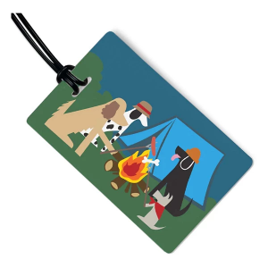 R. Nichols Doggie Campfire Luggage Tag