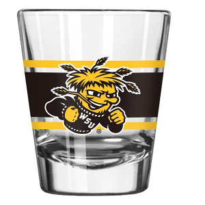 Logo Brands Wichita State Shockers Stripe Shot Glass