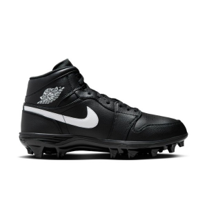 Men's Jordan 1 Mid TD Molded Football Cleats 7 Black/White