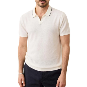 Men's Marine Layer Greyson Sweater Polo XLarge White