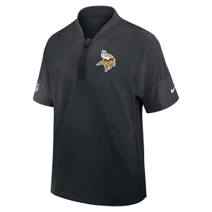 Minnesota Vikings Nike 2025 Sideline Coach Mid Athletic Jacket Small Black