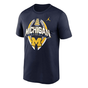 Michigan Wolverines Nike Icon Football T-Shirt Large Navy