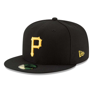 Pittsburgh Pirates New Era On Field 59Fifty Fitted Hat 7 5/8 Black