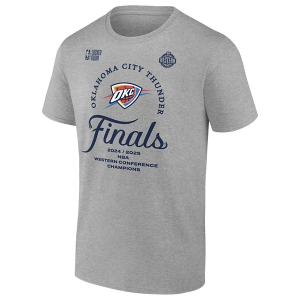 Oklahoma City Thunder Conference Champions Locker Room Fanatics T-Shirt XLarge Steel
