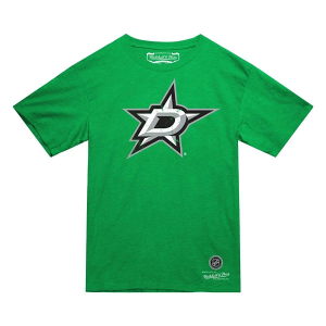 Dallas Stars Mitchell and Ness Team Logo T-Shirt Medium Kelly Green