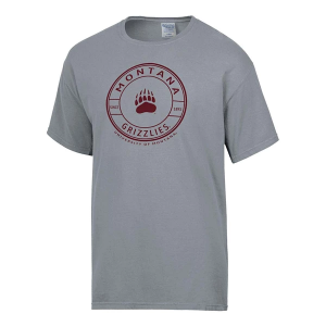 Montana Grizzlies Gear For Sports Comfort Wash Wheel T-Shirt Medium Concrete