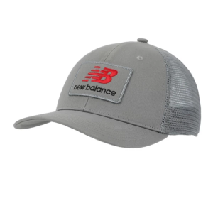 New Balance NB Stacked Patch Logo Trucker Adjustable Hat One Size Slate