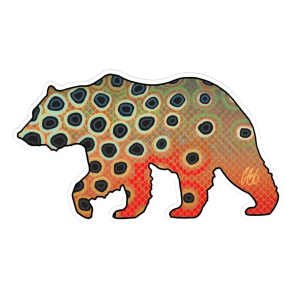 Casey Underwood Artwork Bear Cutthroat Trout Decal Decal Cutthroat