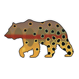 Casey Underwood Artwork Bear Golden Trout Decal Decal Golden Trout