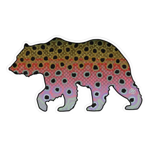 Casey Underwood Artwork Bear Rainbow Trout Decal Decal Rainbow Trout