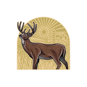 Casey Underwood Artwork Whitetail Arch Decal Decal