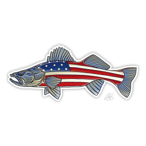 Casey Underwood Artwork USA Walleye Decal