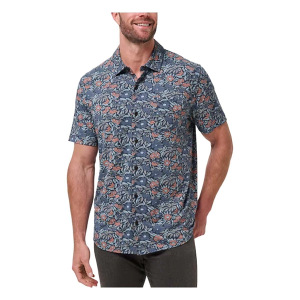 Men's TravisMathew Day Cruise Button Up Shirt Small Mood Indigo/Vintage Indigo