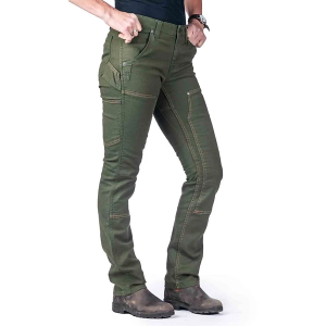 Women's Dovetail Workwear Maven X Tapered Jeans Moss Green Canvas 14 30