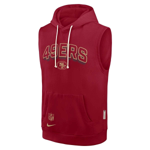 San Francisco 49ers Nike 2025 Sideline Sleeveless Hoodie 2XLarge Red