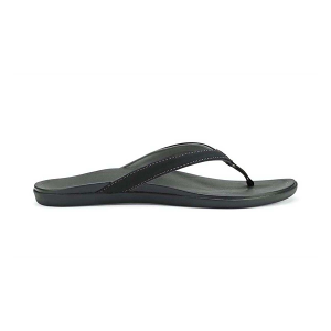 Women's OluKai Ho'opio Flip Flop Sandals 9 Onyx/Onyx