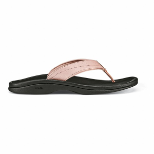 Women's OluKai Ohana Flip Flop Sandals 8 Petal Pink/Black