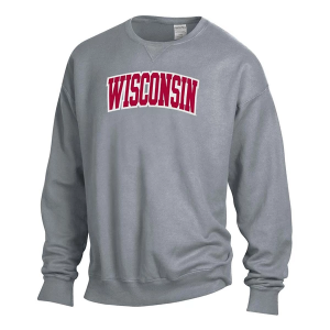 Wisconsin Badgers Gear For Sports Crew 2XLarge Concrete