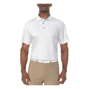 Men's PGA Tour Confetti Polo XLarge White