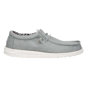 Men's HEYDUDE Wally Stretch Canvas Shoes Regular 14 Light Grey