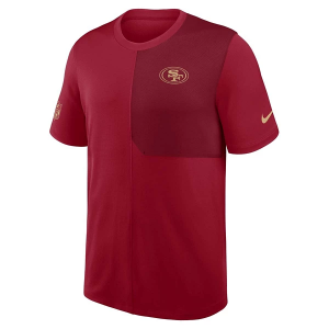 San Francisco 49ers Nike 2025 Sideline Coach T-Shirt Large Red