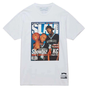 Minnesota Timberwolves Slam Cover Mitchell and Ness T-Shirt 3XLarge White