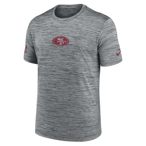 San Francisco 49ers Nike 2025 Sideline Velocity Team Issued T-Shirt Large Dark Grey Heather