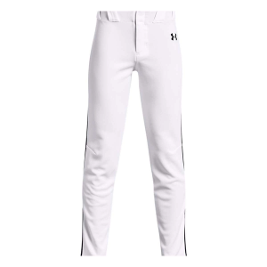 Boys' Under Armour Vanish Piped Baseball Pants Youth Medium White/Black Regular