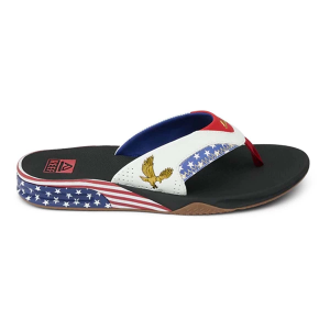 Men's Reef Mens Fanning Flip Flop Sandals 13 Golden Eagle/USA Pride