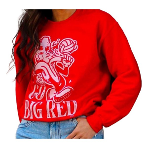 Nebraska Cornhuskers Ash and Ash Co Women's Crew 2XLarge Red