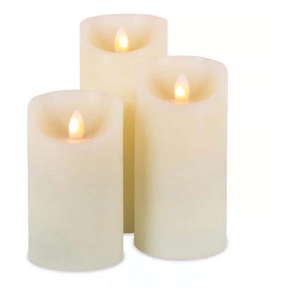 Gerson LED Bisque Flamless Candles (Set of 3)