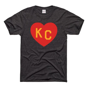Charlie Hustle KC Heart T-Shirt Small Black/Red