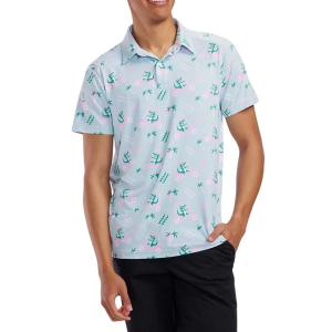 Men's Tipsy Elves Golf Cart Gator Golf Polo Medium Green