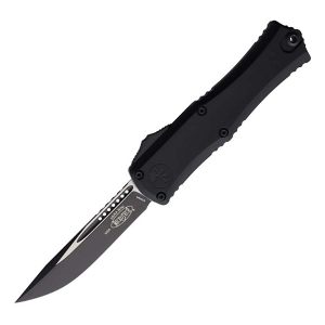 Microtech 1703M-1 Hera II Mini Black Two Tone Drop Point OTF Black Automatic Knife
