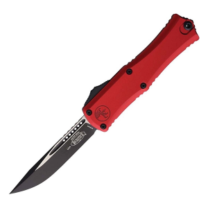 Microtech 1703M-1 Hera II Mini Black Two Tone Drop Point OTF Red Automatic Knife