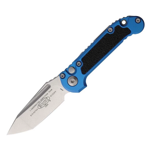 Microtech 1136-10 LUDT Gen III Satin Tanto Folding Blue Automatic Knife