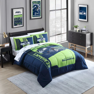 Logo Brands Seattle Seahawks Status Bed In A Bag Queen