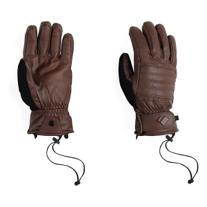 Men's Obermeyer Leather Gloves Small Espresso