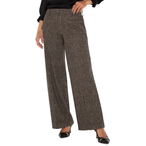 Women's Liverpool Los Angeles Kelsey Wide Leg Trouser Dress Pants 8 Black Tan