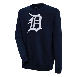 Detroit Tigers Antigua Chenille Victory Crew 2XLarge Navy
