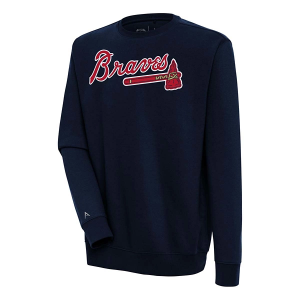 Atlanta Braves Antigua Victory Crew 3XLarge Navy