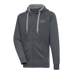 Atlanta Braves Antigua Brushed Metallic Victory Full Zip 4XLarge Charcoal