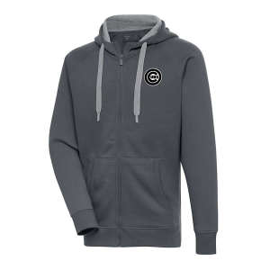 Chicago Cubs Antigua Brushed Metallic Victory Full Zip 4XLarge Charcoal