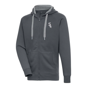 Chicago White Sox Antigua Brushed Metallic Victory Full Zip 4XLarge Charcoal